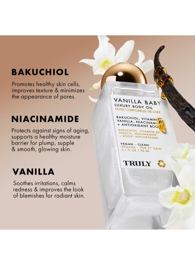 ترولي زيت الجسم الفاخر للأطفال من ترولي بيوتي برائحة الفانيليا | زيت لامع للجسم لترطيب البشرة وشدّها | مع الباكوشيول والنياسيناميد لتعزيز الكولاجين |... - Image 4